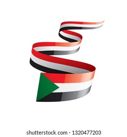 Sudan flag, vector illustration on a white background