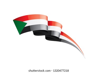 Sudan flag, vector illustration on a white background