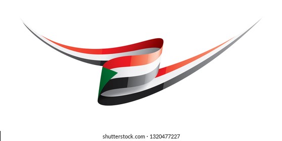 Sudan flag, vector illustration on a white background