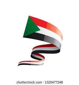 Sudan flag, vector illustration on a white background