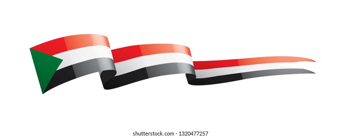 Sudan flag, vector illustration on a white background