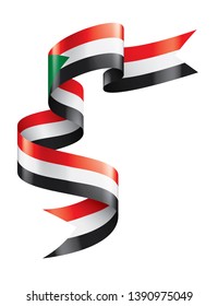 Sudan flag, vector illustration on a white background