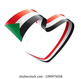 Sudan flag, vector illustration on a white background