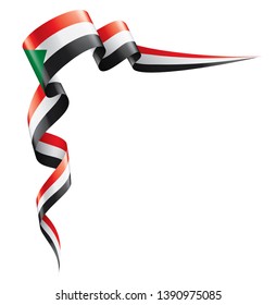 Sudan flag, vector illustration on a white background