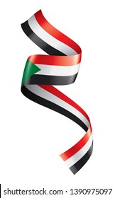 Sudan flag, vector illustration on a white background