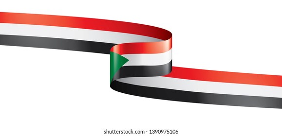 Sudan flag, vector illustration on a white background