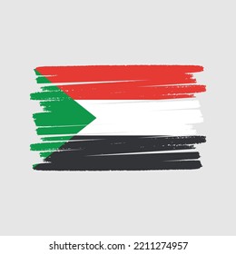 Sudan Flag Vector. National Flag