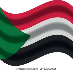 bandera de sudán con el icono del viento