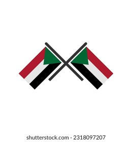 Sudan flags icon set, Sudan independence day icon set vector sign symbol