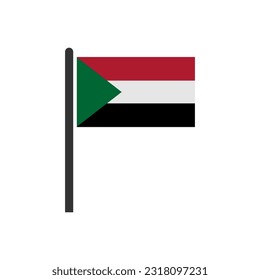 Symbol für Sudan-Flaggen-Symbol-Set, Symbol für die Unabhängigkeit des Sudan