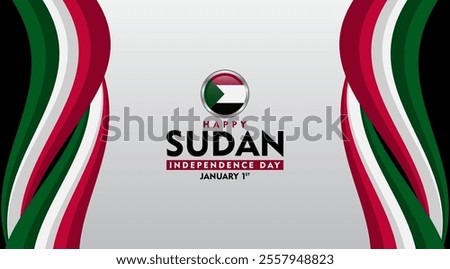 Sudan Independence Day background. With Waving Flags Abstract Background. suitable for posters or banners