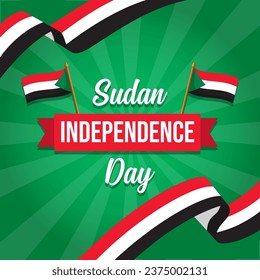 Sudan Independence Day illustration vector background. Vector eps 10