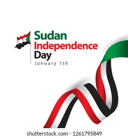 Sudan Independence Day Vector Template Design Illustration