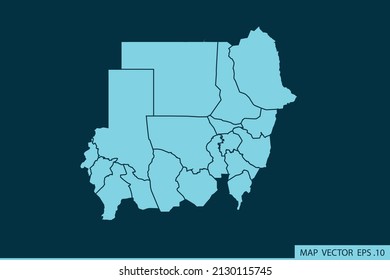 Sudan map ,Abstract mash line and point scales on dark background for your web site design map logo, app, ui ,Travel. Vector illustration eps 10.