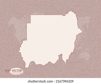Sudan map of abstract modern vector design illustration.