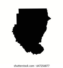 Sudan map, Africa 