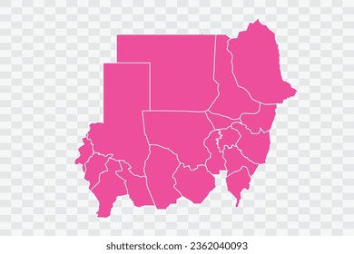 Sudan Map Fuscia Color Background quality files png