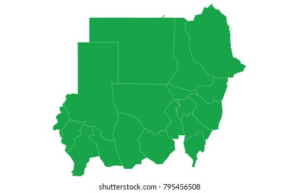 Sudan map green color