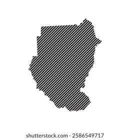 Sudan Map Icon Illustration Element Design
