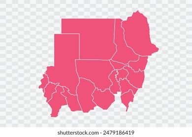 Sudan Map punch Color Background quality files png