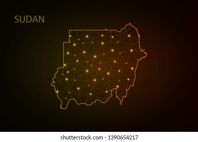 Sudan map -Vector Illustration EPS10.