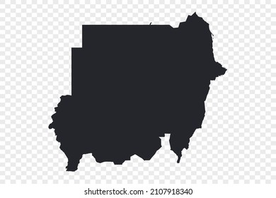 Sudan map vector, Not isolated on transparent background