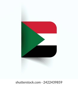 Sudan national flag, Sudan National Day, EPS10. Sudan flag vector icon