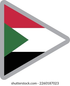 Vector de icono de la bandera nacional del Sudán Material de ilustración