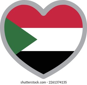 Sudan national flag icon vector Illustration material