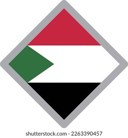 Nationalflaggensymbol des Sudan Vektorgrafik-Material