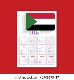 Sudan New year 2021 poster template design