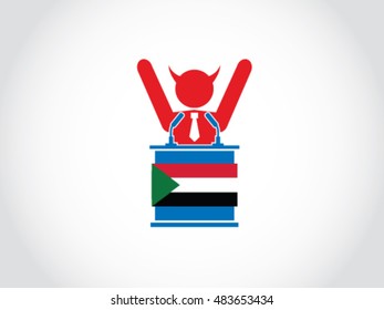 Sudan Podium Politician Celebrate