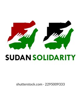 sudan solidarity logo template illustration