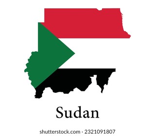 Sudan Vector Contour Country Flags