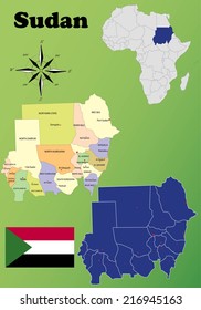 Sudan vector set. Isolated