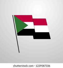 Sudan waving flag