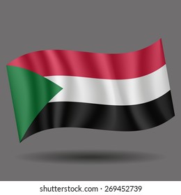 Sudan waving flag