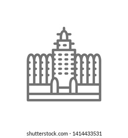 Sudano Sahelian Architecture in Mali line icon.