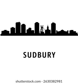 Sudbury Ontario Skyline with Cityscape, and Canada.