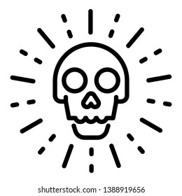 Sudden cyber attack icon. Outline sudden cyber attack vector icon for web design isolated on white background