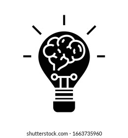 Sudden decision black icon, concept illustration, vector flat symbol, glyph sign.