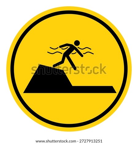 Sudden Drop-Off Symbol Sign, Vector Illustration, Isolate On White Background Label.EPS10