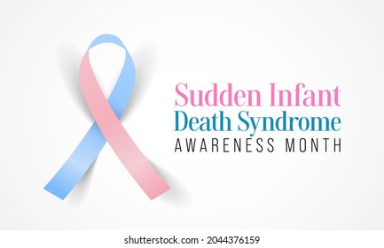 Sudden Infant death syndrome (SIDS) awareness month is observed every year in October, These deaths often happen during sleep or in the baby's sleep area. Vector illustration