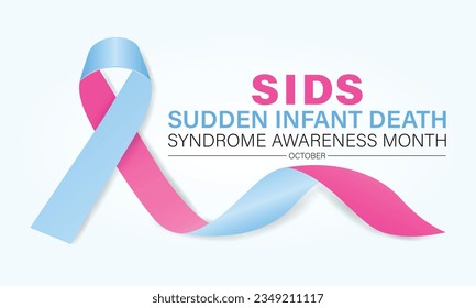 Sudden Infant death syndrome (SIDS) awareness month is observed every year in October .banner, poster, card, background design template white background .