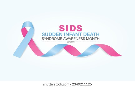 Sudden Infant death syndrome (SIDS) awareness month is observed every year in October .banner, poster, card, background design template white background .