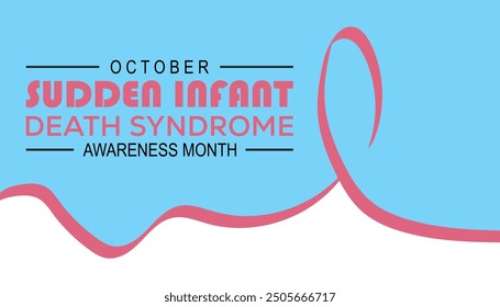 Sudden Infant death syndrome SIDS awareness month is observed every year on October. Medical Healthcare Awareness concept. background, placard, banner template Vector illustration design.