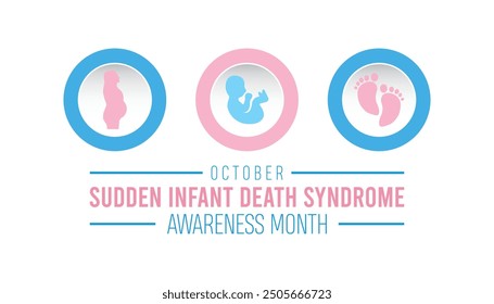Sudden Infant death syndrome SIDS awareness month is observed every year on October. Medical Healthcare Awareness concept. background, placard, banner template Vector illustration design.