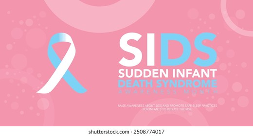 Sudden Infant death syndrome SIDS awareness month is observed every year on October. Medical Healthcare Awareness concept. background, placard, banner template Vector illustration design.
