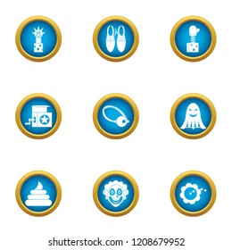 Suddenly icons set. Flat set of 9 suddenly vector icons for web isolated on white background
