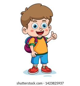 sudent  boy ready go to school